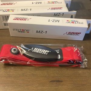 MyZone hear monitor/tracker belt. Used during workouts and fitness activities.